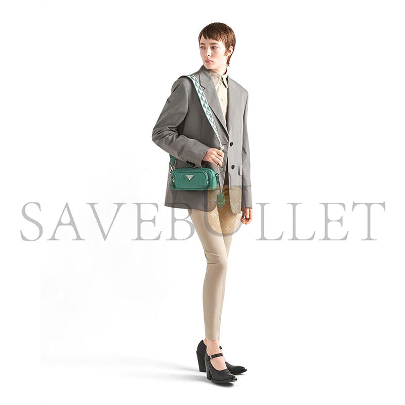Pra*a nappa antique leather multi-pocket shoulder bag 1bh198 (22*10.5*7cm)